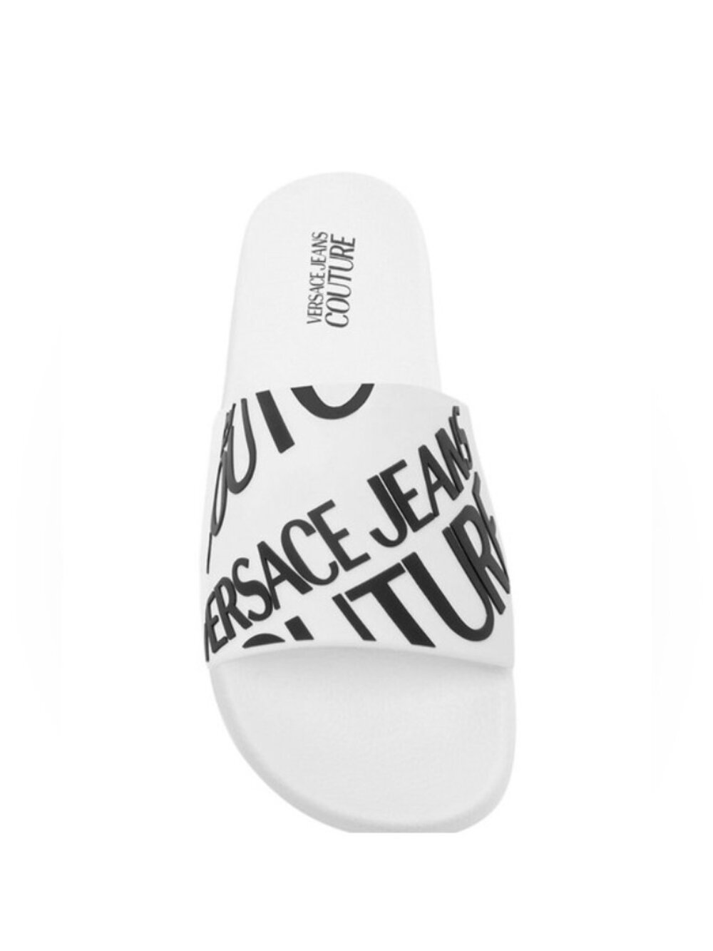 Versace Jeans Couture Logo Slide Sandals B&W Men’s EU 43/10